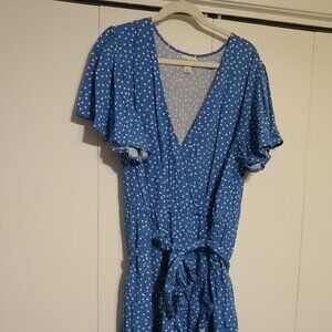 Ava and Viv Blue Polka Dot Dress